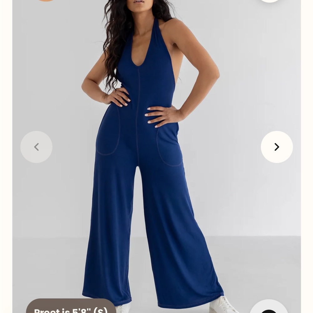 IMBHODI Halter Jumpsuit in GREEN size XL